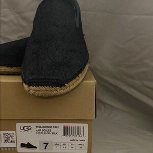 UGG Black Calf Hair Espadrilles